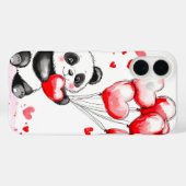 Coques Case-Mate iPhone L'amour du Panda de ballon dans l'air (Verso (horizontal))