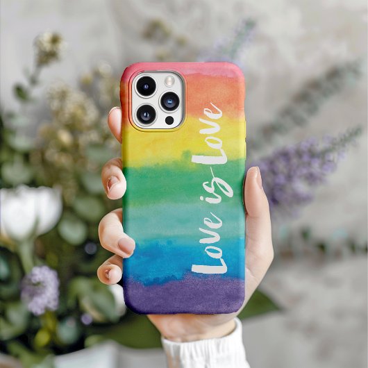 Coques Case-Mate iPhone L'Amour Est L'Amour Aquarelle Couleurs Fierté