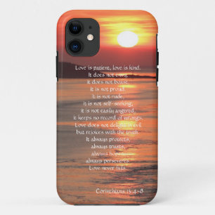 Coque iPhone 11 L'amour est les Corinthiens patients expriment,