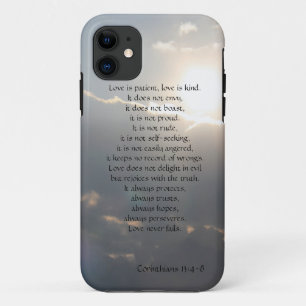 Case-Mate iPhone Case L'amour est patient, des Corinthiens expriment,