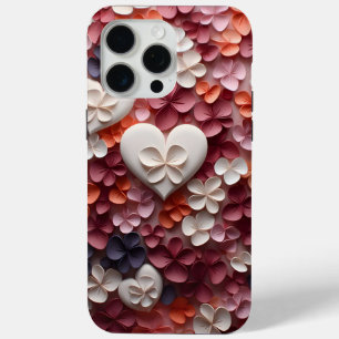 Coque iPhone 15 Pro Max L'amour fleurit dans les coeurs