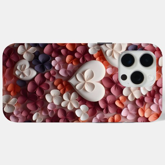 Coques Case-Mate iPhone L'amour fleurit dans les coeurs (Verso (horizontal))