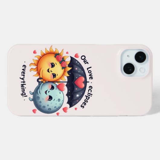 Coques Case-Mate iPhone L'amour mignon Éclipse Tout Adorable (Verso (horizontal))