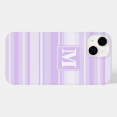 Coques Case-Mate iPhone Landes lilas monogrammes (Verso (horizontal))