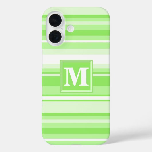 Coques Case-Mate iPhone Landes vertes de chaux monogrammes (Verso)
