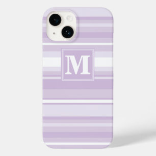 Coque Pour iPhone 14 Landes violettes de chardon monogramme