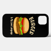 Coques Case-Mate iPhone Langage de l'amour des burgers (Verso (horizontal))