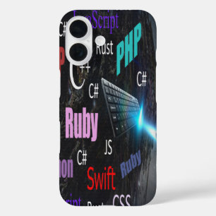 Coques iPhone 16 Langues de programmation Motif coloré