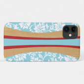 Coques Case-Mate iPhone Laniakea Hawaiian Faux Wood Aqua Surboard (Dos (Horizontal))