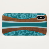 Coques Case-Mate iPhone Laniakea Hawaiian Faux Wood Surboard (Dos (Horizontal))