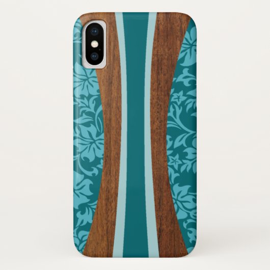 Coques Case-Mate iPhone Laniakea Hawaiian Faux Wood Surboard (Dos)