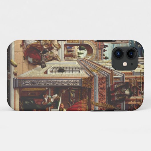 Coques Case-Mate iPhone L'Annonciation, avec Saint Emidius (Dos (Horizontal))