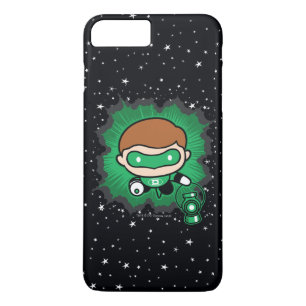 Coque Case-Mate Pour iPhone Lanterne verte de Chibi qui traverse l'espace