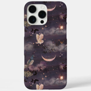 Coques iPhone 16 Pro Max Lanterne violette de la lune magique de Chouette É
