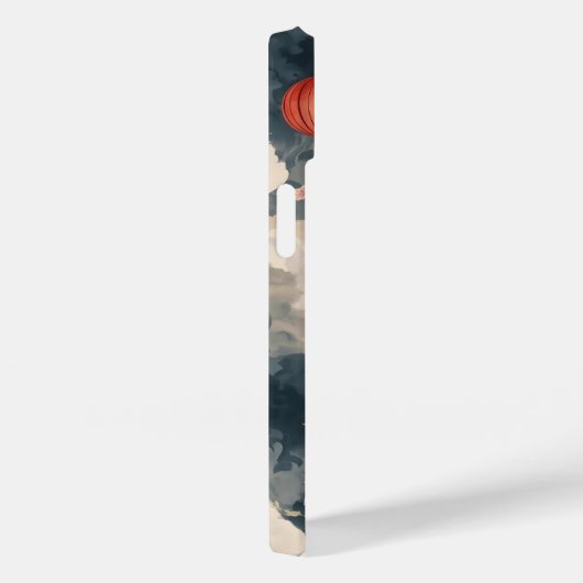 Coques Case-Mate iPhone Lanternes de dragon bleu chinois (Verso / Droite)