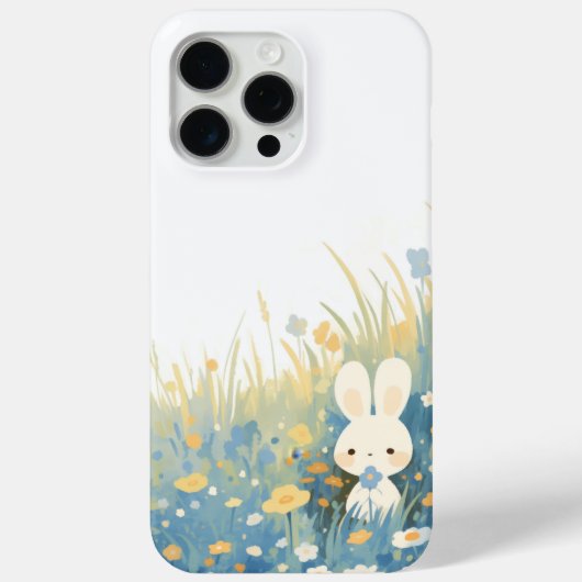 Coques Case-Mate iPhone Lapin Blanc Caché dans la Prairie (Verso)