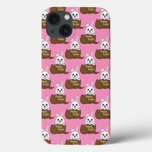 Coques Case-Mate iPhone Lapin blanc dans l'oeuf au chocolat Joyeux Motif d (Verso)