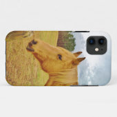 Coques Case-Mate iPhone Lapin blanc et Cheval jaune (Dos (Horizontal))