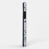 Coques Case-Mate iPhone Lapin Bleu Terrazzo Monogramme Moderne (Dos/Droite)