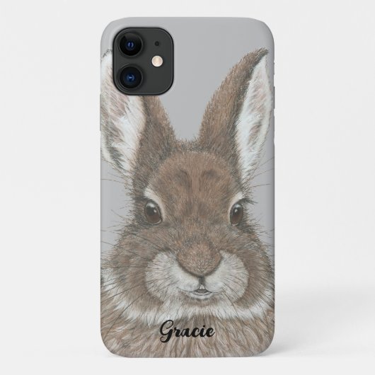 Coques Case-Mate iPhone Lapin Brown lapin joli animal Art personnalisé (Dos)