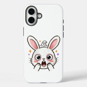 Coques iPhone 16 Plus Lapin choqué Halloween Ghost Face