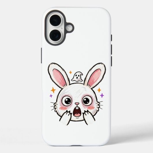 Coques Case-Mate iPhone Lapin choqué Halloween Ghost Face (Verso)