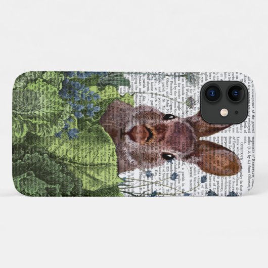 Coques Case-Mate iPhone Lapin dans une patte de chou (Dos (Horizontal))