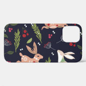 Coques Case-Mate iPhone Lapin d'art populaire scandinave (Verso (horizontal))