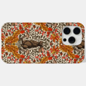Coques Case-Mate iPhone Lapin d'automne sur blanc (Verso (horizontal))