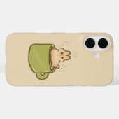 Coques Case-Mate iPhone Lapin de café (Verso (horizontal))