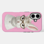Coques Case-Mate iPhone Lapin de mode drôle avec des lunettes léopard (Verso (horizontal))