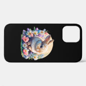 Coques Case-Mate iPhone Lapin de Pâques avec Fleurs, Bunny de printemps jo (Verso (horizontal))