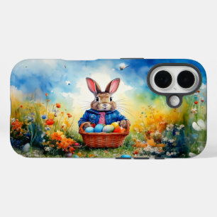 Coques iPhone 16 Lapin de Pâques dans la forêt