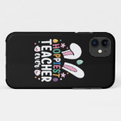 Coques Case-Mate iPhone Lapin de Pâques d'école du professeur le plus heur (Dos (Horizontal))