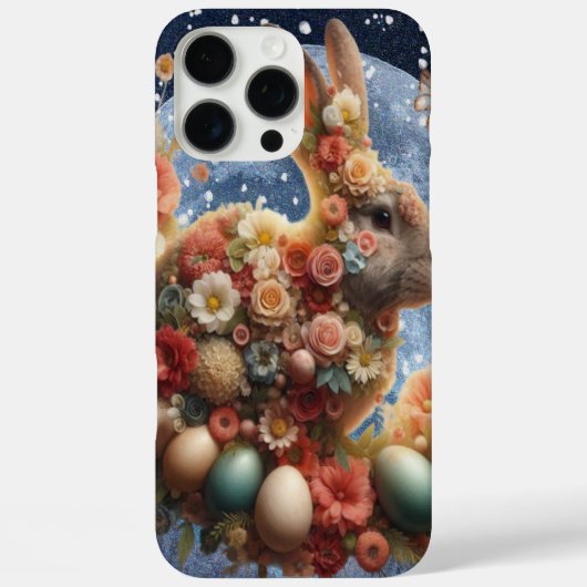 Coques Case-Mate iPhone Lapin de Pâques en fleurs (Verso)