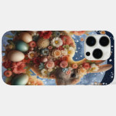 Coques Case-Mate iPhone Lapin de Pâques en fleurs (Verso (horizontal))