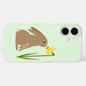 Coques Case-Mate iPhone Lapin de Pâques et fleur de jonquille (Verso (horizontal))