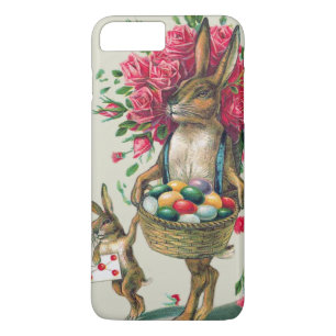 Etui iPhone Case-Mate Lapin de Pâques Papa Enfant Rose Panier Œuf