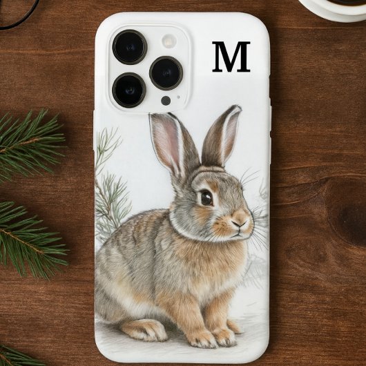 Coques Case-Mate iPhone Lapin et pin monogramme 