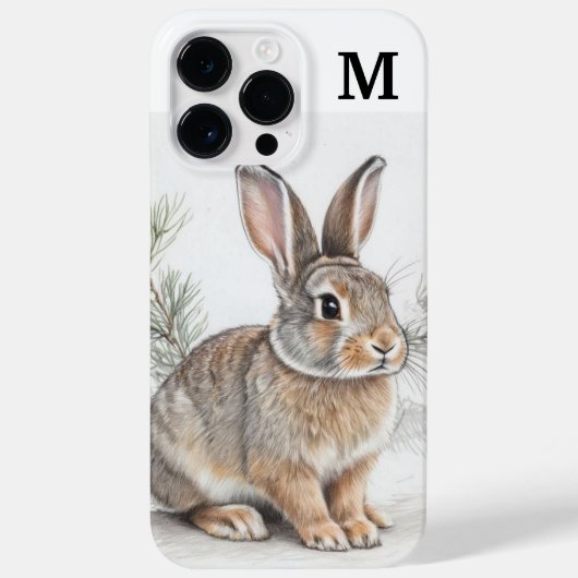 Coques Case-Mate iPhone Lapin et pin monogramme  (Verso)