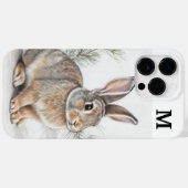 Coques Case-Mate iPhone Lapin et pin monogramme  (Verso (horizontal))