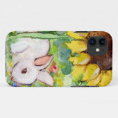 Coques Case-Mate iPhone Lapin et Sunnflower (Dos (Horizontal))