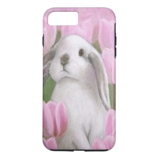 Coques Case-Mate iPhone Lapin et tulipes (Dos)
