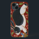Coques Pour iPhone Lapin Folk<br><div class="desc">Obtenez cette oeuvre d'art moderne aujourd'hui avec un arrière - plan marron et rouge. Cette oeuvre d'art contient un lapin noir et blanc qui semble courir. Les détails de cette image sont très nets et très vifs. C'est une oeuvre d'art contemporain qui conviendra parfaitement à tous les thèmes folkloriques que...</div>