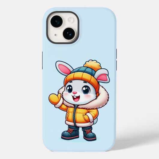 Coques Case-Mate iPhone Lapin mignon en hiver (Verso)