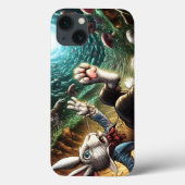 Coques Case-Mate iPhone Lapin Panique Tombant Dans Le Trou Du Lapin (Verso)