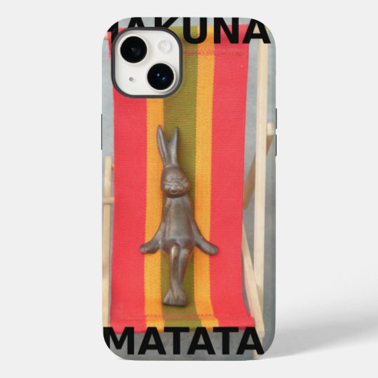 Coques Case-Mate iPhone Lapin Relaxant Hakuna Matata Vector Artwork (Verso)