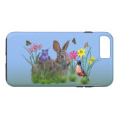 Coques Case-Mate iPhone Lapin, Robin, et fleurs, personnalisables (Dos (Horizontal))