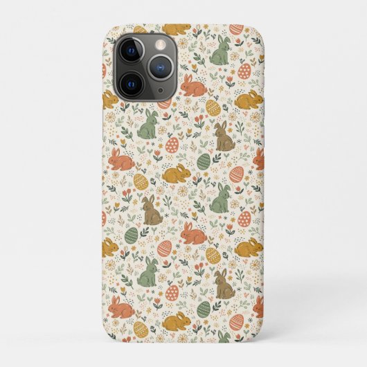 Coques Case-Mate iPhone Lapins de printemps mignons dessinés à la main (Dos)