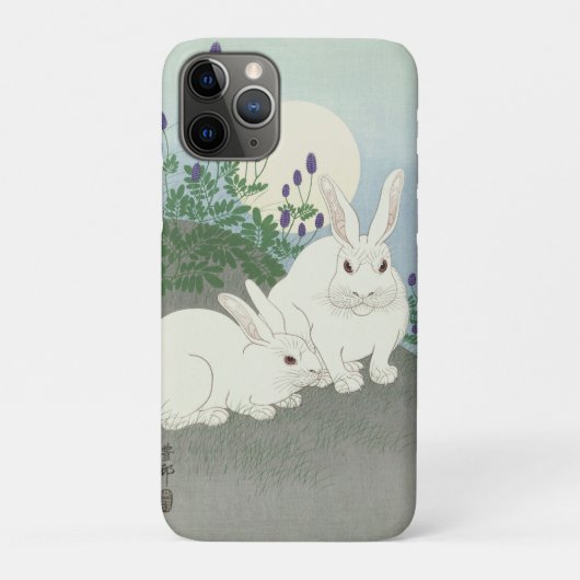 Coques Case-Mate iPhone Lapins en Pleine lune par Ohara Koson Imprimé japo (Dos)